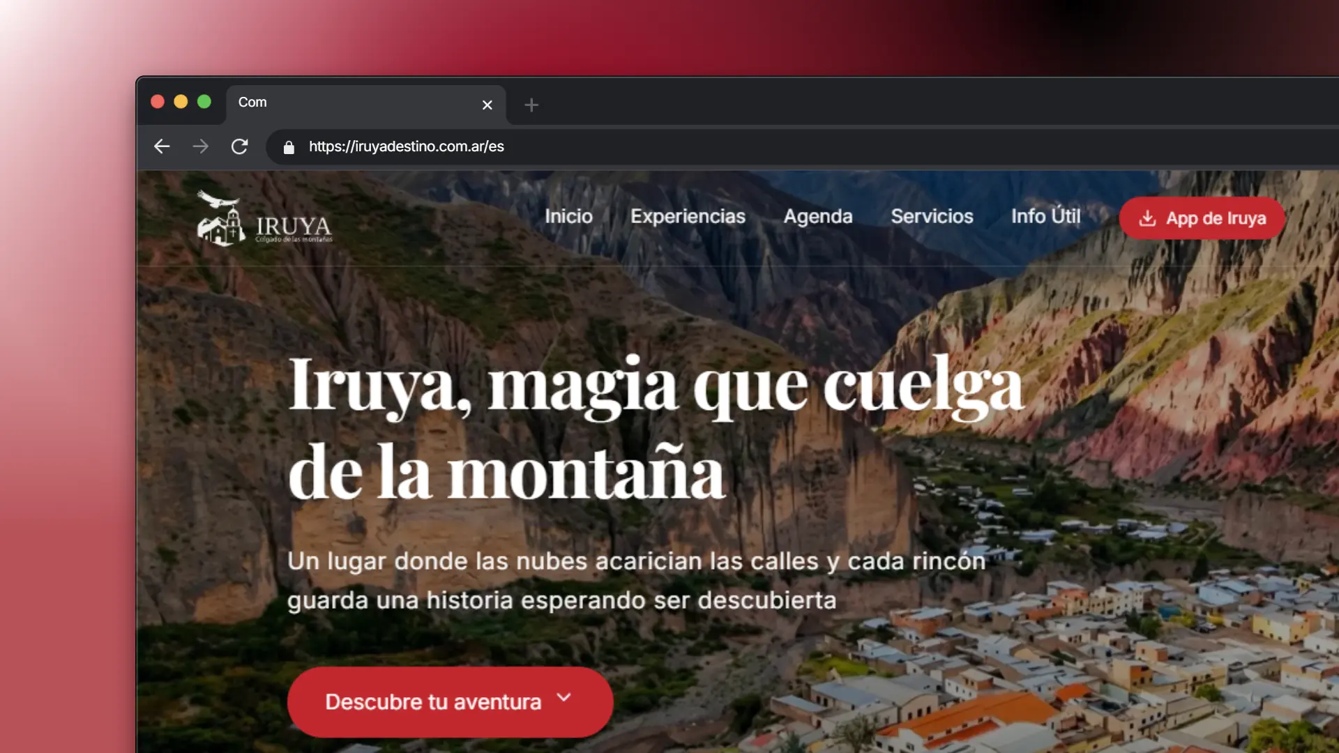 Captura del proyecto Iruya Destino | Sitio Web